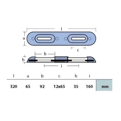 Anode zinc à boulonner 2.2 kg – Image 2